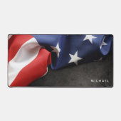 Gevouwen Amerikaanse vlag gepersonaliseerd Bureaumat (Voorkant)