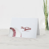 Gevouwen Baseball Theme Wedding Bedankkaart (Voorkant)