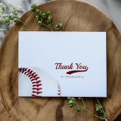 Gevouwen Baseball Theme Wedding Bedankkaart