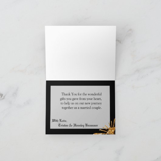 Gevouwen bedankkaart Art Deco Roaring 20s GATSBY (Binnen)