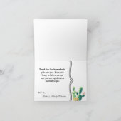 Gevouwen bedankkaart Boheemse Cactus Succulents D (Binnen)