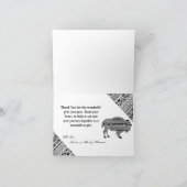 Gevouwen bedankkaart Boho Buffalo Tribal Pattern (Binnen)