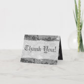 Gevouwen bedankkaart Country Black Lace Print Fab (Voorkant)