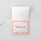 Gevouwen bedankkaart Country Coral Lace Print Fab (Binnen)