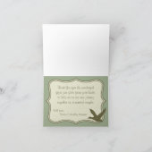 Gevouwen bedankkaart Country Duck Hunting Rustic (Binnen)