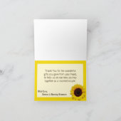 Gevouwen bedankkaart Country Zonnebloem Hout Kant (Binnen)