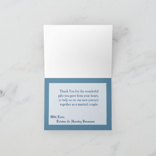 Gevouwen bedankkaart Crystal Snowflakes Winter (Binnen)