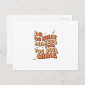 Gevouwen bedankkaart - doe wat je ziel doet strale briefkaart (Voorkant / Achterkant)