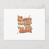 Gevouwen bedankkaart - doe wat je ziel doet strale briefkaart (Voorkant)