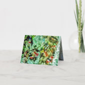 Gevouwen bedankkaart dubbel wit abstract (Voorkant)