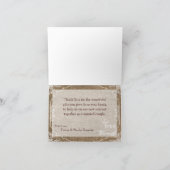 Gevouwen bedankkaart Eet Drink Wees getrouwd Burla (Binnen)