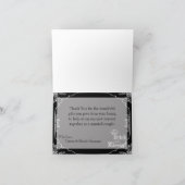 Gevouwen bedankkaart Eet Drink Wees getrouwd Wit (Binnen)