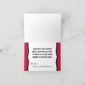 Gevouwen bedankkaart Formele Petten Elegant Retro (Binnen)