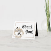 Gevouwen bedankkaart Formele Tortelduifjes Duif Ve (Voorkant)