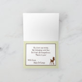 Gevouwen bedankkaart Forrest Animal Owl Deer Bird (Binnen)