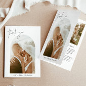 Gevouwen bedankkaart, foto bruiloft dank u bedankkaart