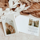 Gevouwen bedankkaart, foto bruiloft dank u bedankkaart