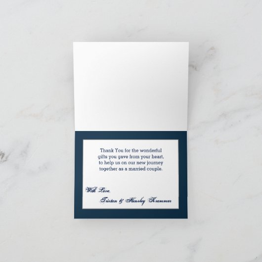 Gevouwen bedankkaart Frosted Glass gebarsten spieg (Binnen)