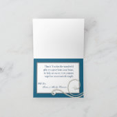 Gevouwen bedankkaart Gebarsten ijs Winter Sneeuw I (Binnen)