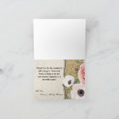 Gevouwen bedankkaart Geometrisch Roos Gouden Glitt (Binnen)