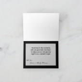 Gevouwen bedankkaart Gouden Glitter Chevron Stripe (Binnen)