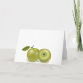 Gevouwen bedankkaart Groene Apple wervelt fruit (Achterkant)