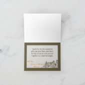 Gevouwen bedankkaart Hand getrokken Fall Leaves Au (Binnen)