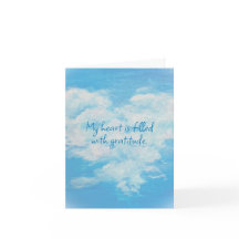 Gevouwen bedankkaart: Hartwolk