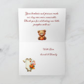 Gevouwen bedankkaart - Herfst Baby shower Kaart (Binnen)