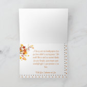 Gevouwen bedankkaart Herfst tak bladeren (Binnen)