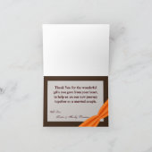 Gevouwen bedankkaart Herten paar Doe Buck Camo (Binnen)