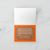 Gevouwen bedankkaart Jacht Herten Buck Hoofd Camo (Binnen)