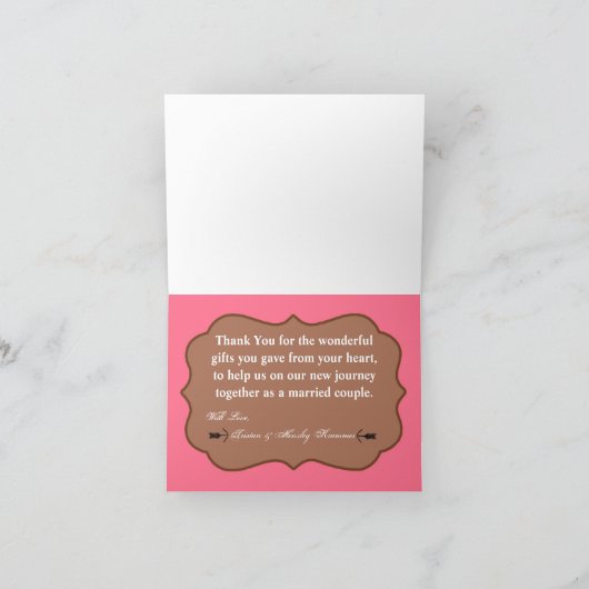 Gevouwen bedankkaart Jacht Herten Buck Hoofd Camo (Binnen)