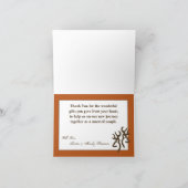 Gevouwen bedankkaart Jacht paar herten Doe Buck (Binnen)