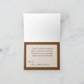 Gevouwen bedankkaart Kartonnen witte lintboog (Binnen)