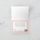 Gevouwen bedankkaart Kraft papier kant twine boog (Binnen)