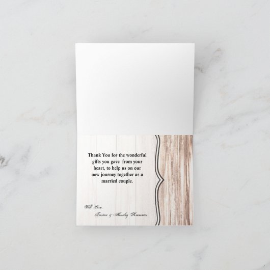 Gevouwen bedankkaart laarzen land rustiek Western (Binnen)