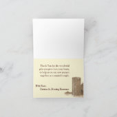 Gevouwen bedankkaart  land schuur Boerderij (Binnen)