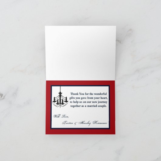 Gevouwen bedankkaart Marine Afrikaans Ameri Unifor (Binnen)