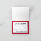 Gevouwen bedankkaart Marine Jurk Blues Uniform (Binnen)