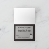 Gevouwen bedankkaart Mason Jar String Lights Chal (Binnen)