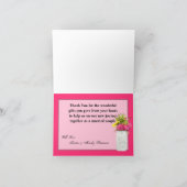 Gevouwen bedankkaart Mason Jars met Wildbloemen (Binnen)