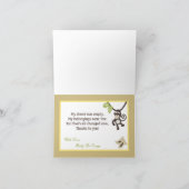 Gevouwen bedankkaart Monkey Time Zoo Animal (Binnen)