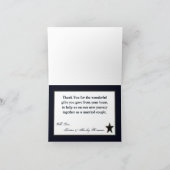 Gevouwen bedankkaart Navy Summer Dress Blues (Binnen)