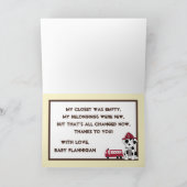 Gevouwen bedankkaart Nojo Fire Engine (Binnen)