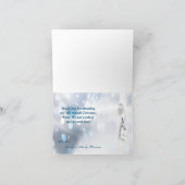 Gevouwen bedankkaart Ornamenten sneeuwvlokken snee (Binnen)