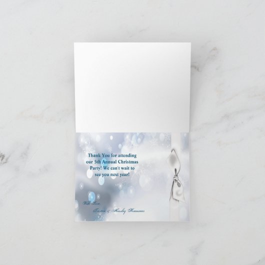 Gevouwen bedankkaart Ornamenten sneeuwvlokken snee (Binnen)