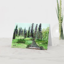 Gevouwen bedankkaart Peaceful Stream