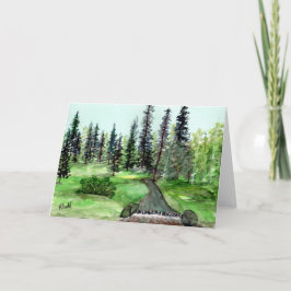 Gevouwen bedankkaart Peaceful Stream