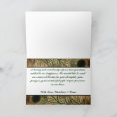 Gevouwen bedankkaart Peacock Green (Binnen)